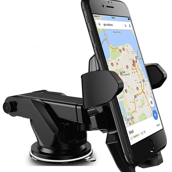 Quick Touch One Premium 360 Adjustable Car Mount Holder for All Smartphones, Random Color (3rd Generation, Black)
