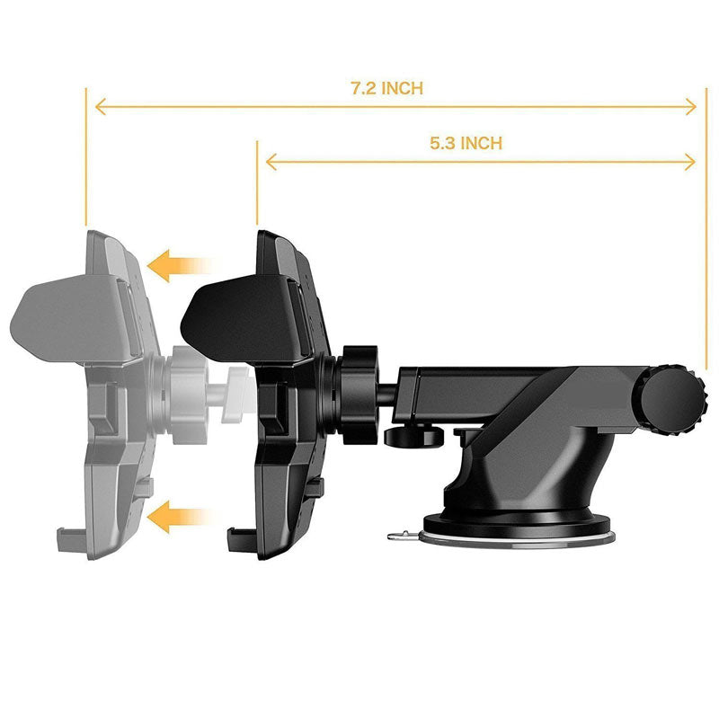 Quick Touch One Premium 360 Adjustable Car Mount Holder for All Smartphones, Random Color (3rd Generation, Black)