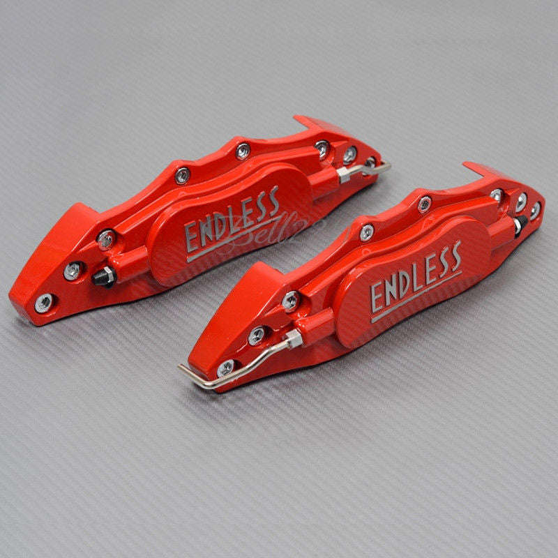 Universal Car Aluminum Alloy ENDLESS Front & Rear Disc Brake Caliper Cover Small Size (Red Colour)