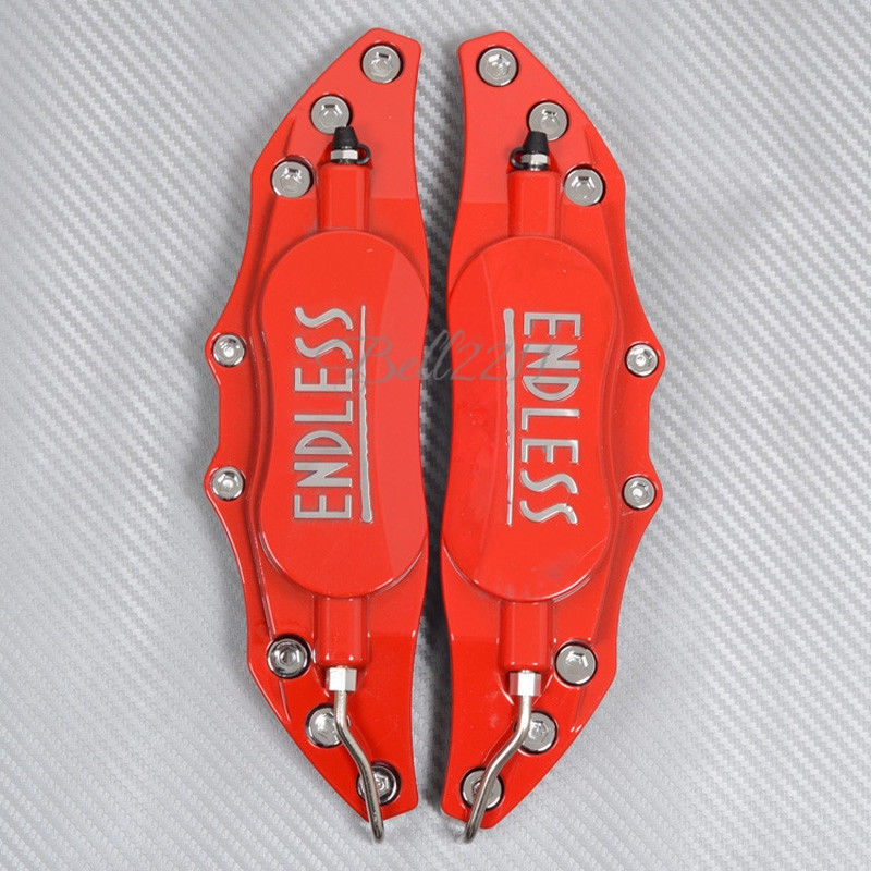 Universal Car Aluminum Alloy ENDLESS Front & Rear Disc Brake Caliper Cover Small Size (Red Colour)