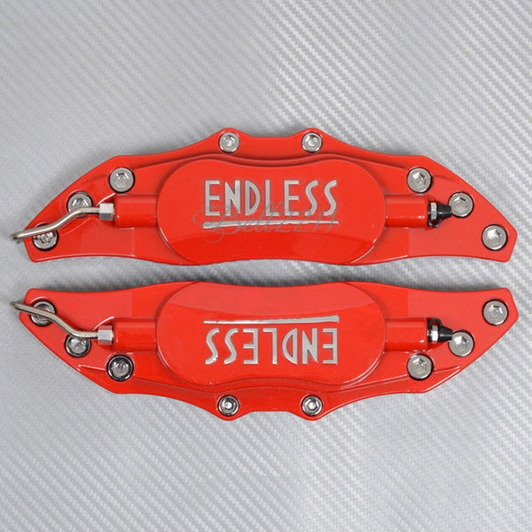 Universal Car Aluminum Alloy ENDLESS Front & Rear Disc Brake Caliper Cover Small Size (Red Colour)