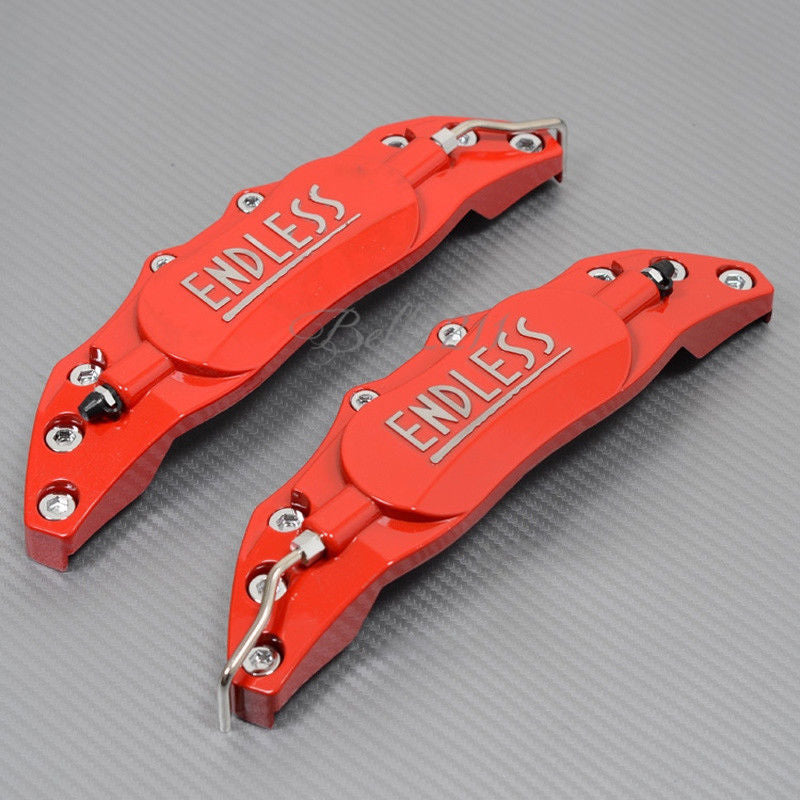 Universal Car Aluminum Alloy ENDLESS Front & Rear Disc Brake Caliper Cover Small Size (Red Colour)