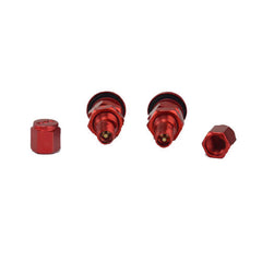4pcs Red Bolt-in Aluminum Car Wheel Tire Tubeless Valves Stem with Dust Caps
