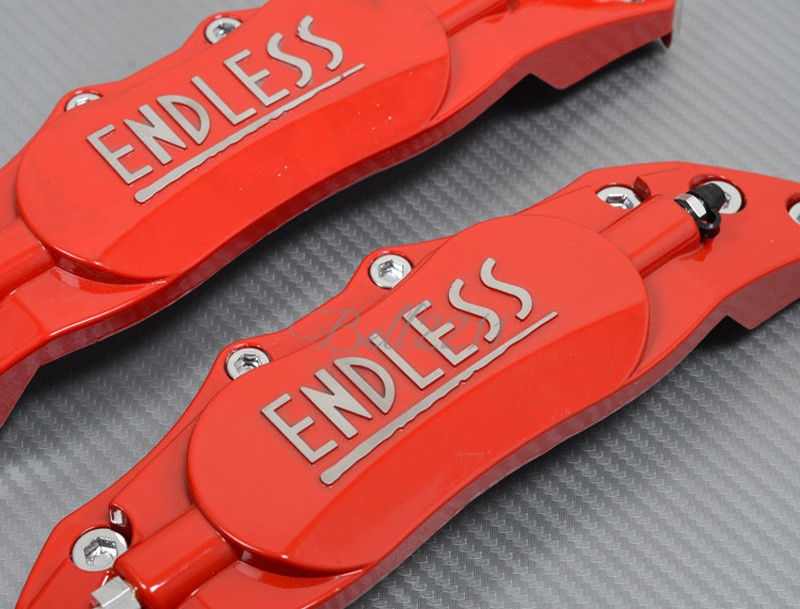 Universal Car Aluminum Alloy ENDLESS Front & Rear Disc Brake Caliper Cover Small Size (Red Colour)