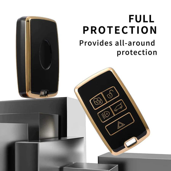Range Rover 5 Button Smart Key TPU Key Cover For Sport Evoque Velar Discovery Defender (2018, 2019, 2020, 2021)