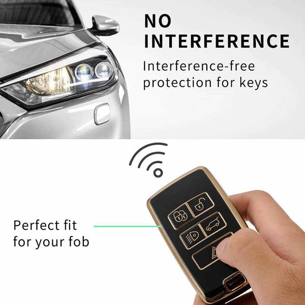 Range Rover 5 Button Smart Key TPU Key Cover For Sport Evoque Velar Discovery Defender (2018, 2019, 2020, 2021)
