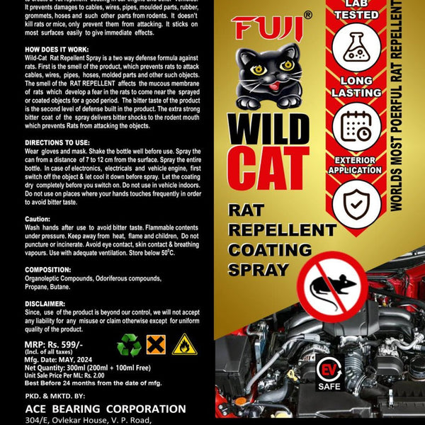 Rat / Mouse Repellent / Guard Foam Based Spray For Cars 300ml