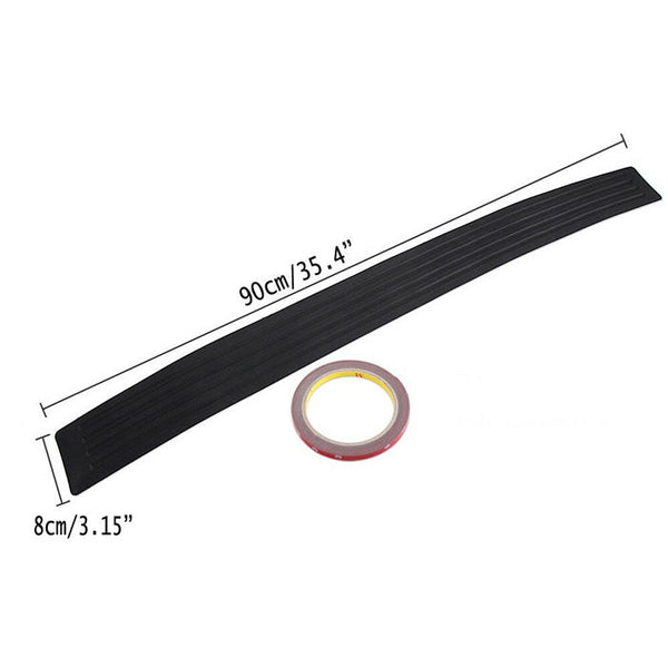 Universal Car Trunk Rear Bumper Guard Sill Plate Trunk Rubber Protector Pad Kit With Free Adhesive Tape