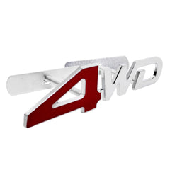 1pc Front Grill Red 4WD 3D Car Emblem Tuning Metal Logo Badge