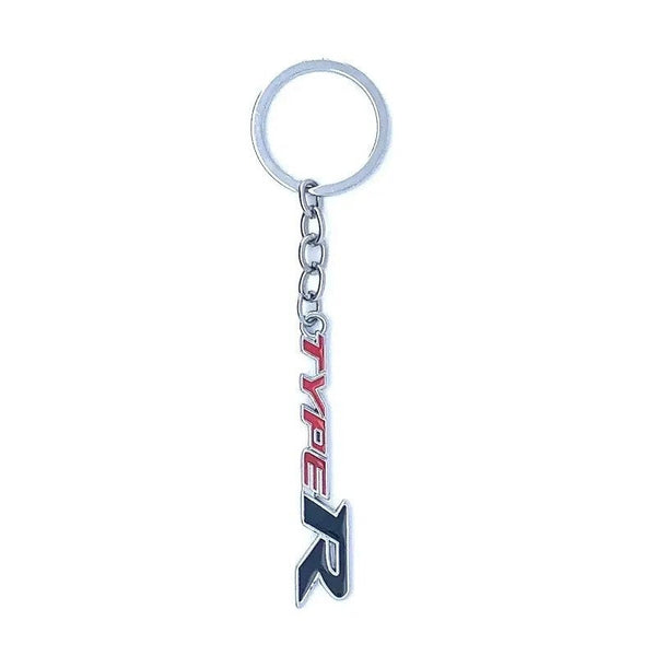 Red Black TYPER 3D Logo Emblem Metal Keychain For Bikes And Cars
