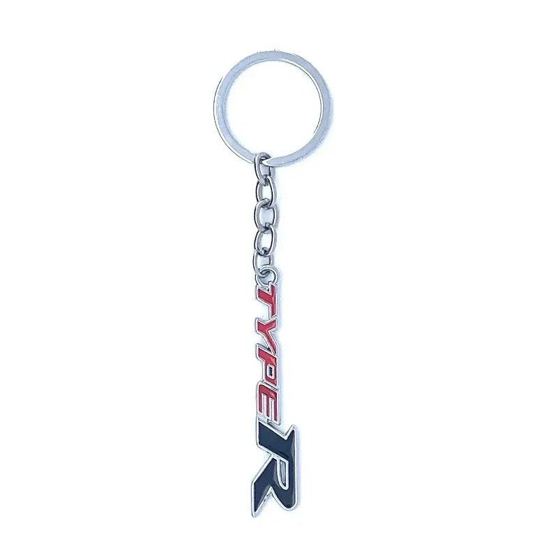 Red Black TYPER 3D Logo Emblem Metal Keychain For Bikes And Cars