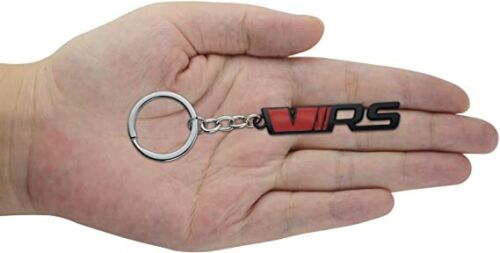 Red Black VRS 3D Logo Emblem Metal Keychain For Bikes And Cars