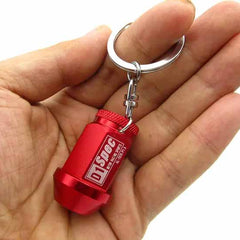 Auto racing sports D1 Spec vehicle car part wheel screw nut keychain key chain keyring