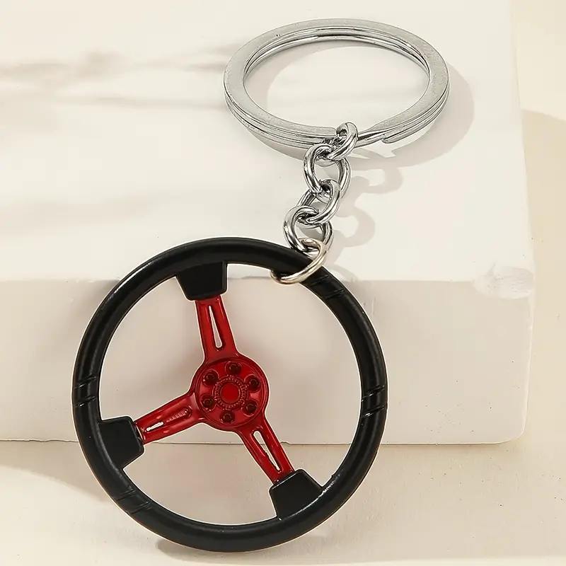 Steering Wheel Keychain Keychains Key Fob Key Chain Keyring Wallet Key Pendants Steering Wheel Charm Keychain Pendant Bag Hanging Charm Keychain Hanging Decor Zinc Alloy