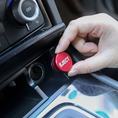 Red Eject Aluminum Car Cigarette Lighter Plug Replacement Push Button Fits Most Automotive Vehicles