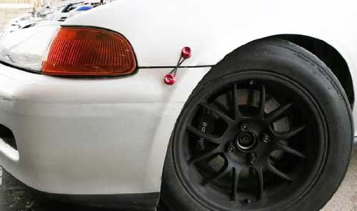 Red Finish JDM Quick Release Fasteners For Car Bumpers Trunk Fender Hatch Lids Kit.