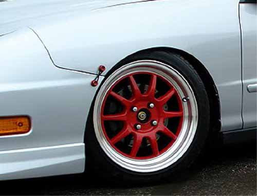 Red Finish JDM Quick Release Fasteners For Car Bumpers Trunk Fender Hatch Lids Kit.