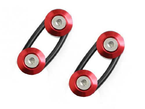 Red Finish JDM Quick Release Fasteners For Car Bumpers Trunk Fender Hatch Lids Kit.