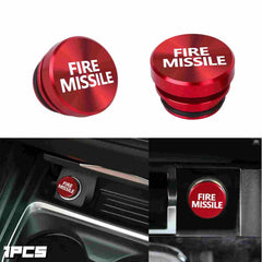 Red Fire Missile Aluminum Car Cigarette Lighter Plug Replacement Push Button Fits Most Automotive Vehicles