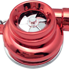 Mini LED Turbo Turbocharger Keychain Spinning Turbine Key Chain Ring Pendant Whistle Sound Keyfob Keyring Car Interior Accessory