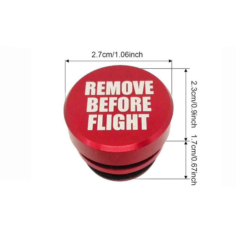 Red Remove Before Flight Aluminum Car Cigarette Lighter Plug Replacement Push Button Fits Most Automotive Vehicles