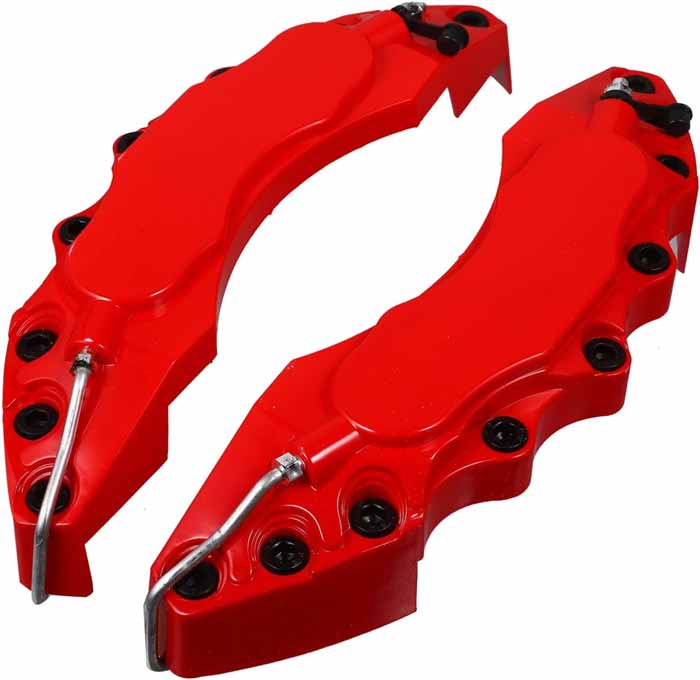 Red Style Disc Brake Caliper Covers Kit Universal