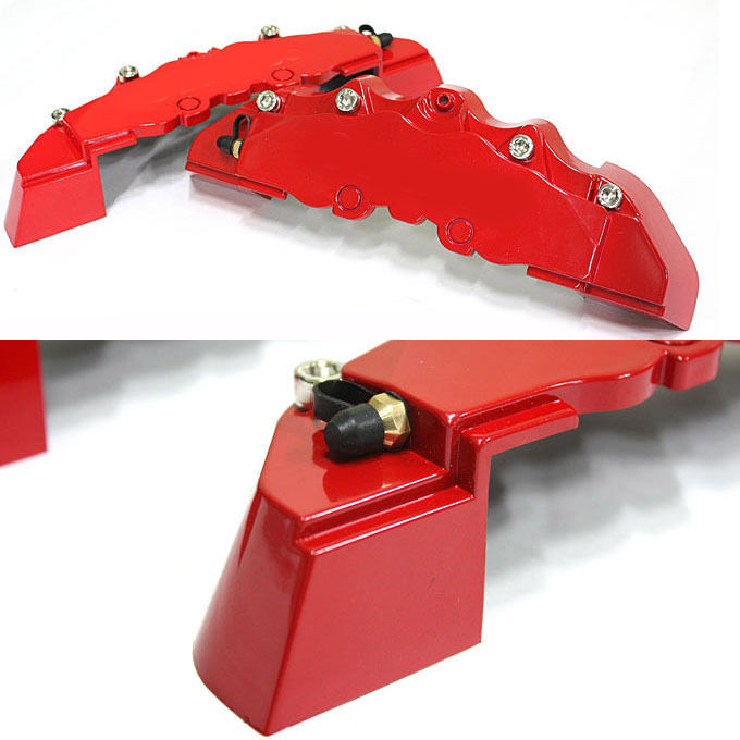 Red Style Disc Brake Caliper Covers Kit Universal