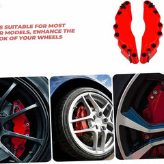 Red Style Disc Brake Caliper Covers Kit Universal