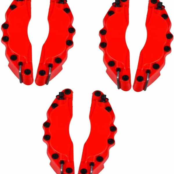 Red Style Disc Brake Caliper Covers Kit Universal