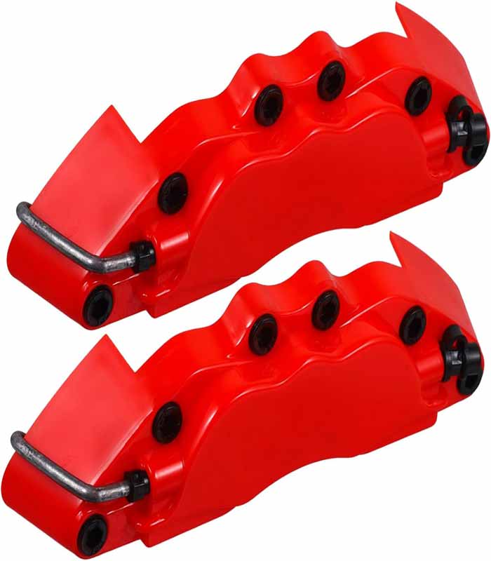 Red Style Disc Brake Caliper Covers Kit Universal