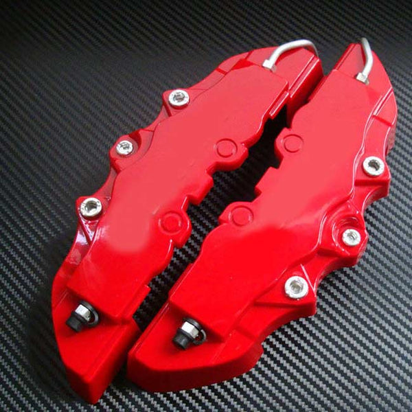 Red Style Disc Brake Caliper Covers Kit Universal