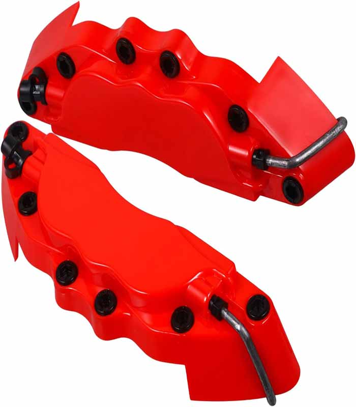 Red Style Disc Brake Caliper Covers Kit Universal