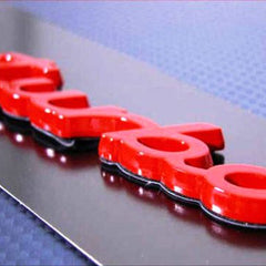 Universal Car Turbo Logo Red Tuning Emblem