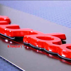 Universal Car Turbo Logo Red Tuning Emblem