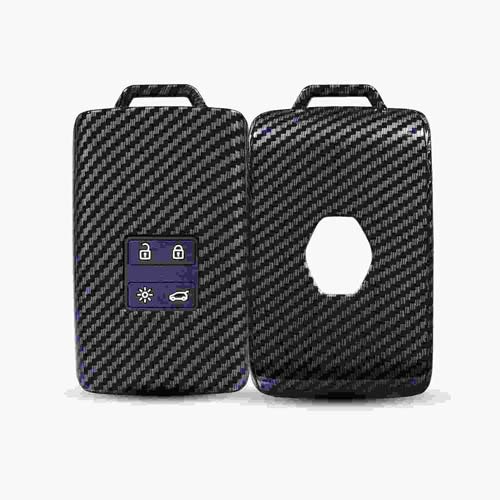 Renault Smart Card 4 Button ABS+Silicone Car Key Cover Case With Keychain Suitable For Triber, Kiger