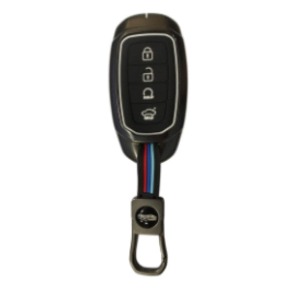 Metal Key Cover For Hyundai : Tucson 2022 4 Button Smart Key