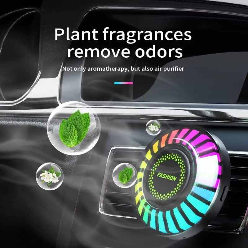 RGB Car Freshner Rhythm Light Vehicle Fragrance Lamp Sound Activated LED Aroma Diffuser For Car Music Control