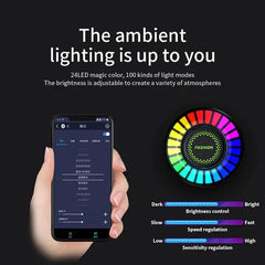 RGB Car Freshner Rhythm Light Vehicle Fragrance Lamp Sound Activated LED Aroma Diffuser For Car Music Control
