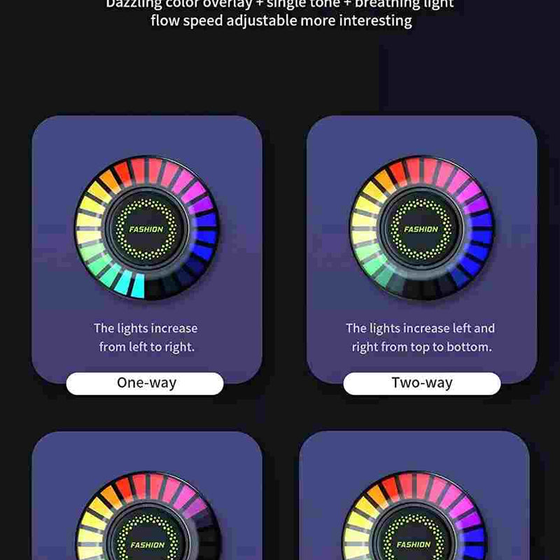 RGB Car Freshner Rhythm Light Vehicle Fragrance Lamp Sound Activated LED Aroma Diffuser For Car Music Control