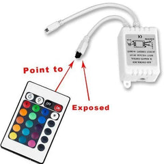 24 Key IR Remote Controller For RGB 3050/3528 LED Light Strip DC 9V-12V