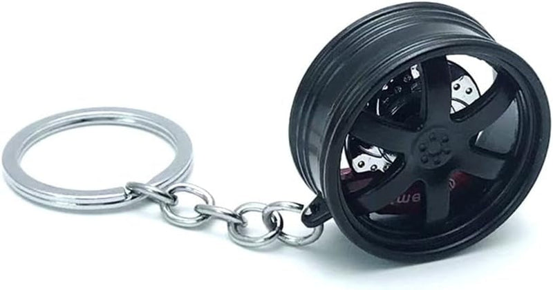 Rim Keychain,MoreChioce Zinc Alloy Metal Key Holder Creative Wheel Hub Keyring Mini Wheel Hub Pendant Charm Decoration Accessories For Men Women