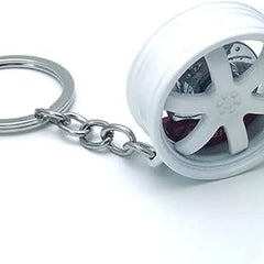 Rim Keychain,MoreChioce Zinc Alloy Metal Key Holder Creative Wheel Hub Keyring Mini Wheel Hub Pendant Charm Decoration Accessories For Men Women