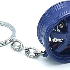 Rim Keychain,MoreChioce Zinc Alloy Metal Key Holder Creative Wheel Hub Keyring Mini Wheel Hub Pendant Charm Decoration Accessories For Men Women
