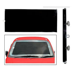 Car Front Windshield Roll Up Type Retractable Sunshade in Black Colour