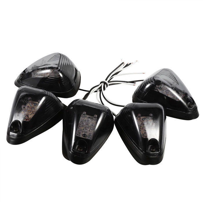 5x Smoke Lens White LED Cab Roof Marker Running Lights For Pickup SUV 4x4