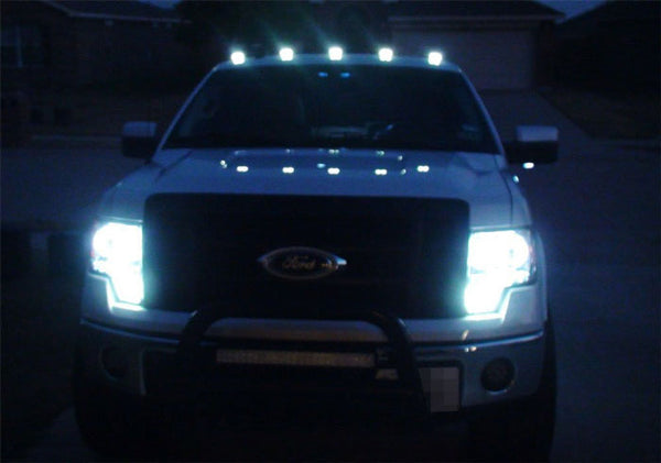 5x Smoke Lens White LED Cab Roof Marker Running Lights For Pickup SUV 4x4
