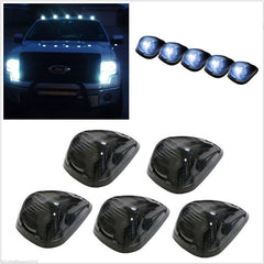 5x Smoke Lens White LED Cab Roof Marker Running Lights For Pickup SUV 4x4