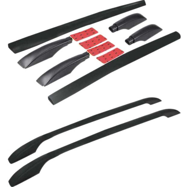 Car Universal Sporty Drill Free Roof Rails BLACK