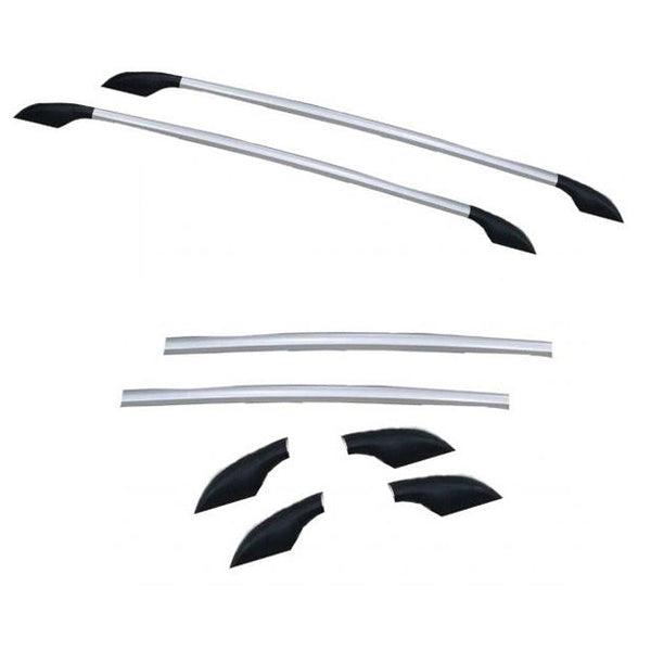 Car Universal Sporty Drill Free Roof Rails Black-Silver