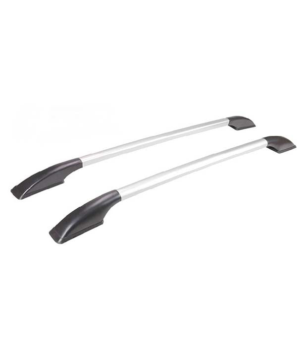 Car Universal Sporty Drill Free Roof Rails Black-Silver